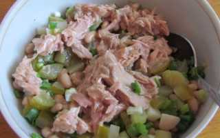 Салат с тунцом и фасолью
