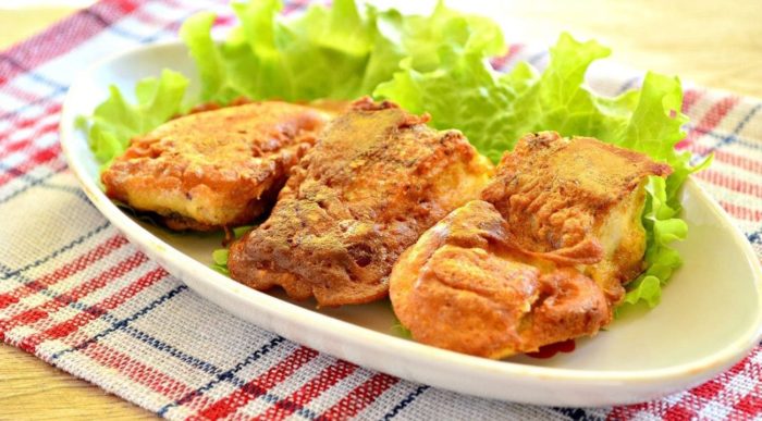 горбуша в луковом кляре 