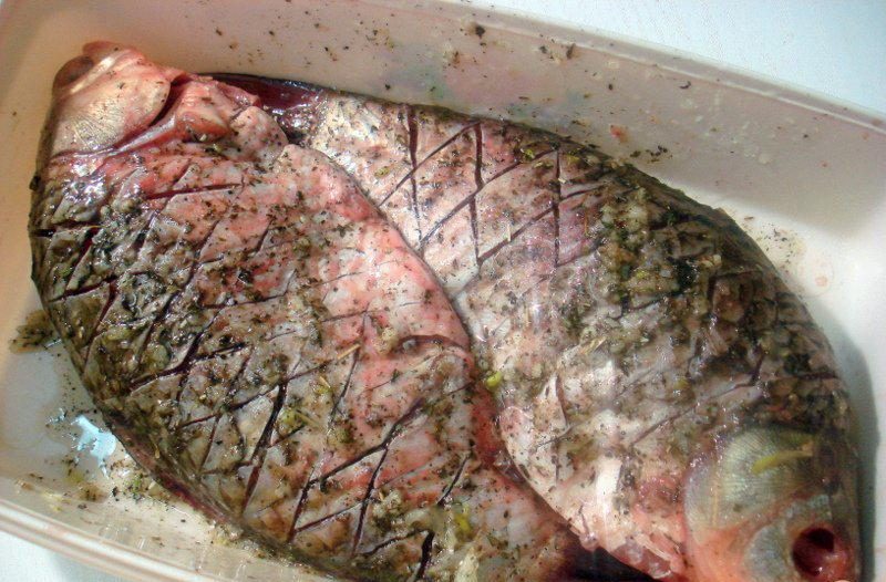 рыба с прорезями по коже