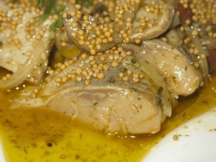 скумбрия в горчичном маринаде