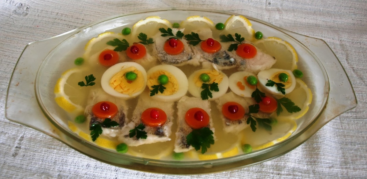 нежное заливное из судака