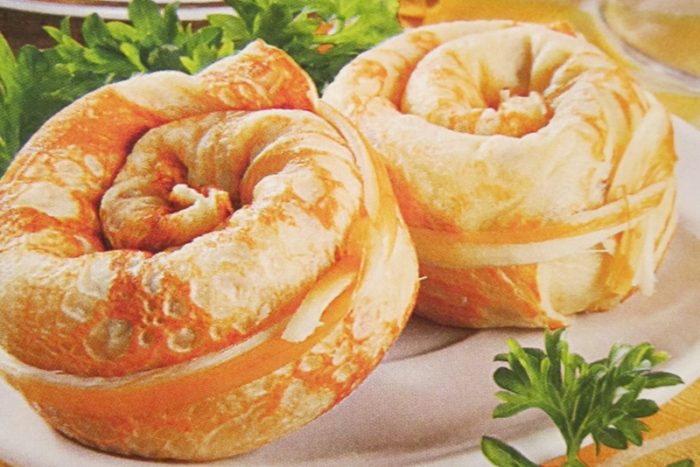 блины в форме улитки