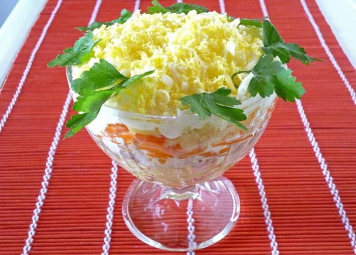 насыщенная мимоза со сливочным маслом 
