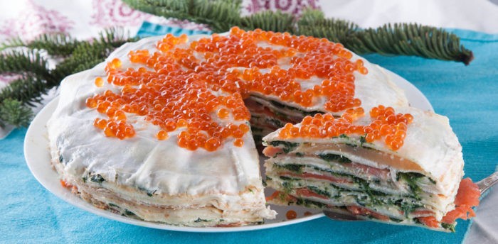 сытная закуска с семгой