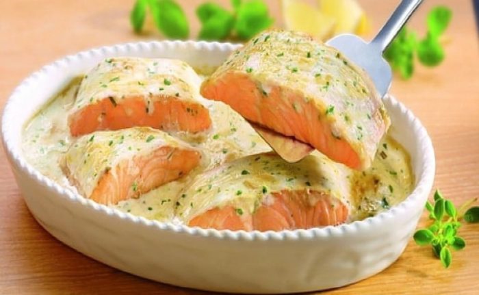 нежная семга с творожным сыром