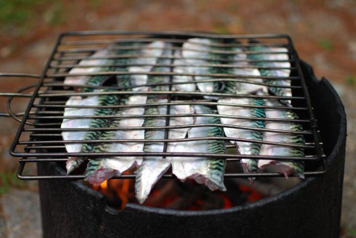 приготовление скумбрии на мангале