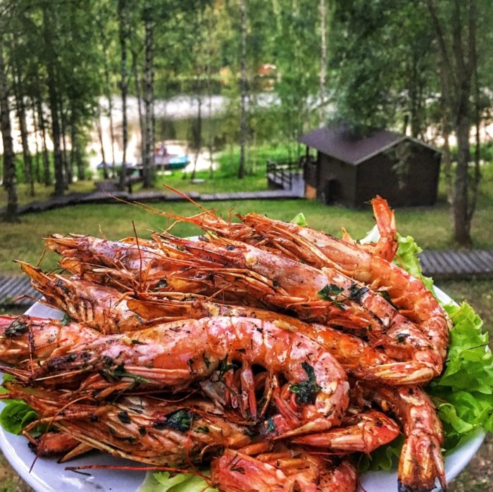 лангустины приготовленные на костре 