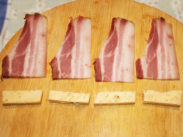 бекон и сыр