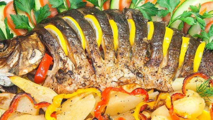скумбрия запеченная с лимоном