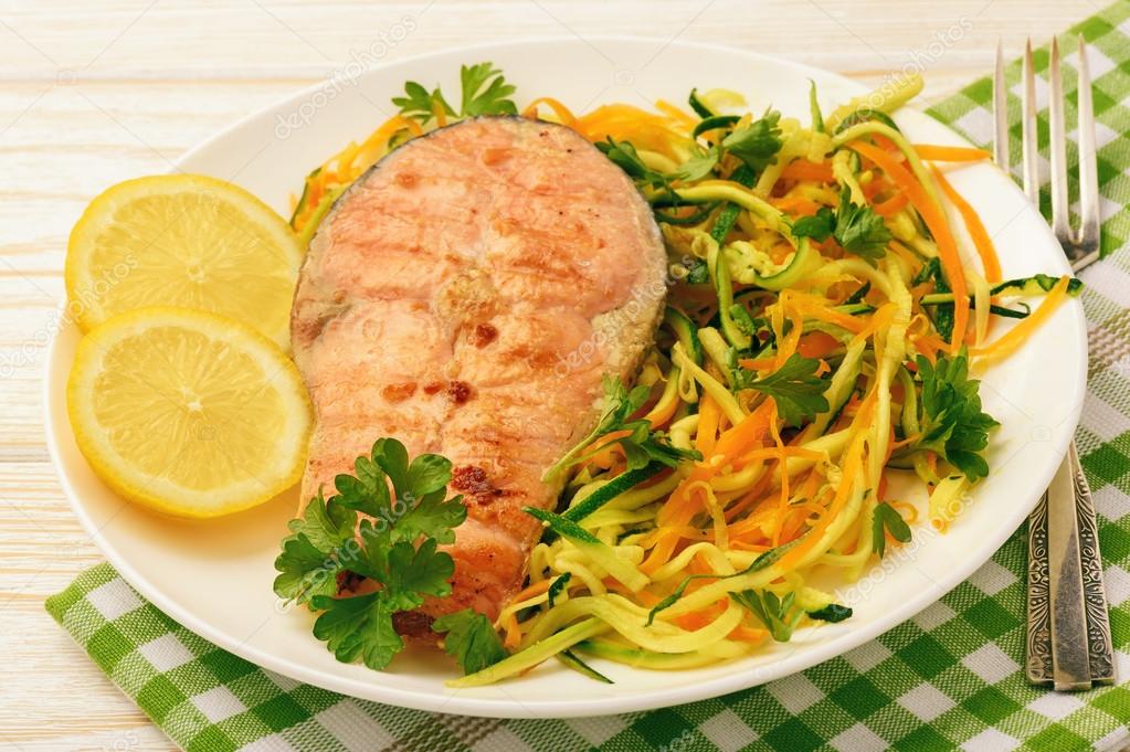 семга с овощами