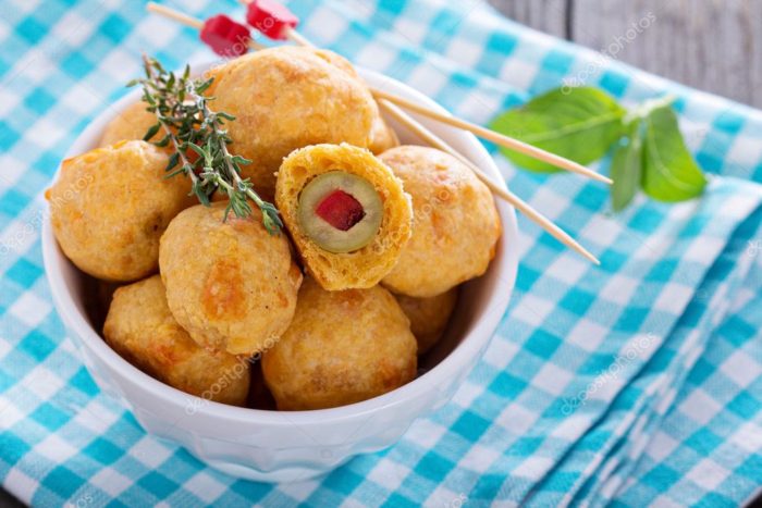 Сырное печенье с семгой 