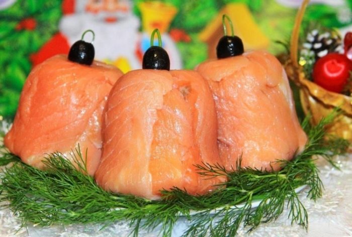 колокольчики с семгой и сыром 