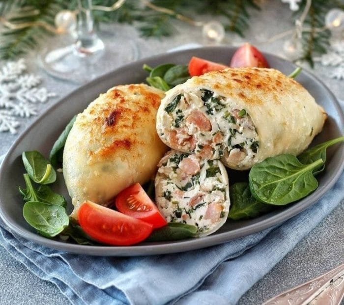 кальмар с красной рыбой 