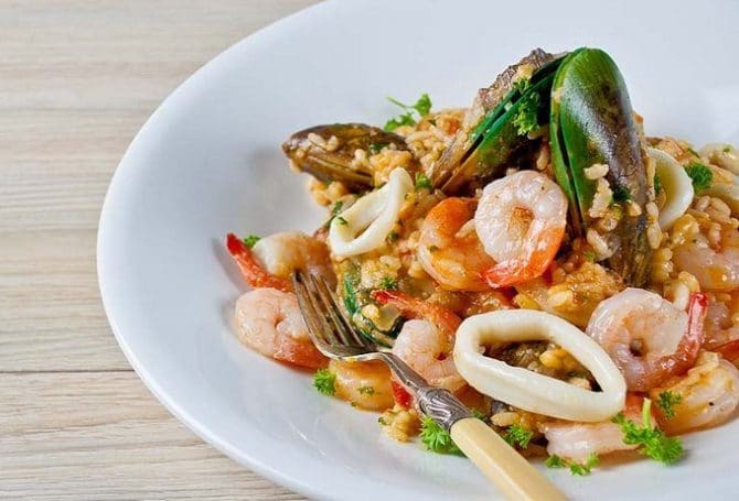 Ризотто с морепродуктами 