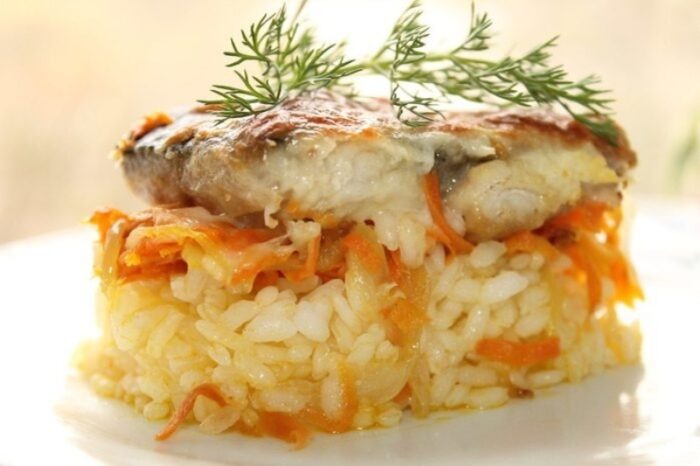 рыба с овощами 