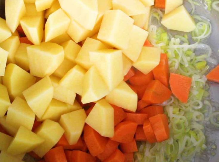 добавляем овощи