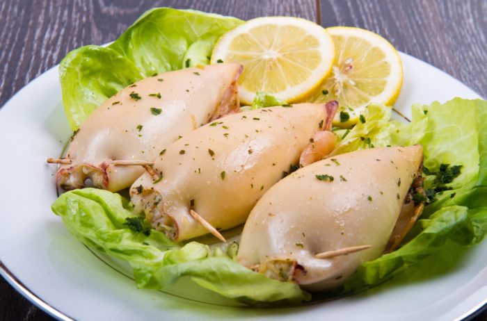 фаршированные кальмары 