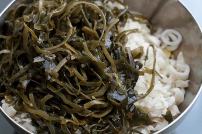 кальмар и капуста
