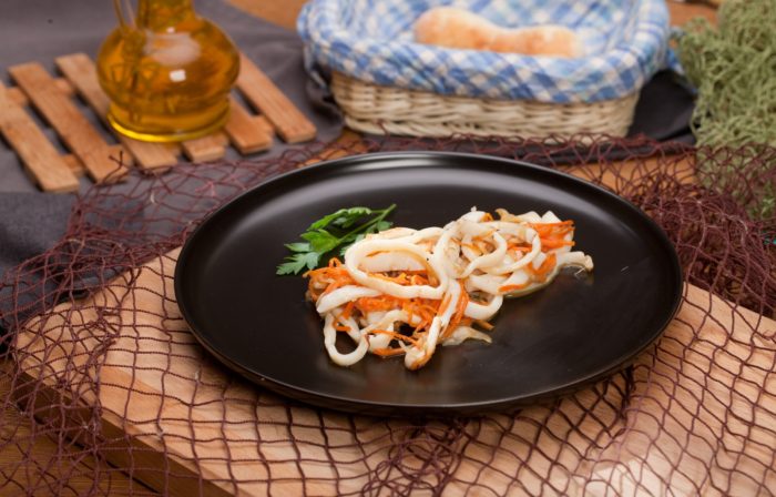 кальмары с морковью 