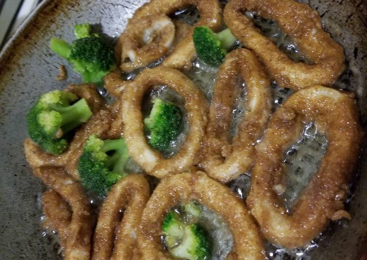 кальмар с овощами