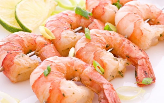 креветки жаренные с сыром и чесноком к пиву 