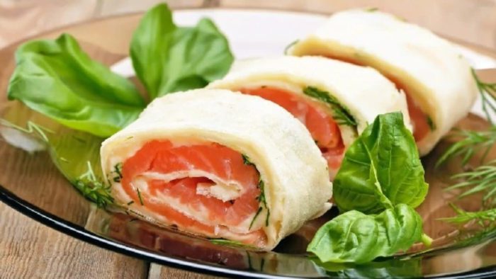 вкусный лаваш с семгой 