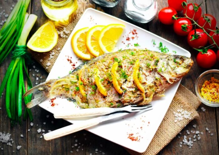 фаршированный лещ с лимоном 
