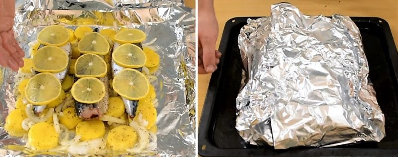 рыба запеченная с лимоном