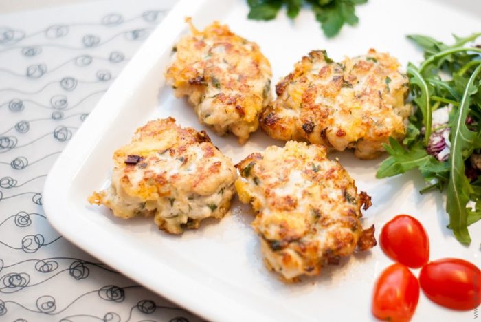 Оладьи из рапана с сыром