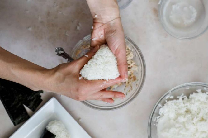 придаем форму треугольника