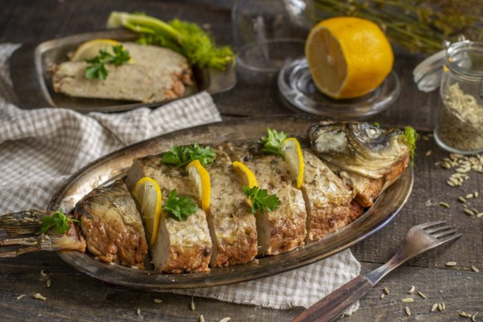 карп аршированный рисом 