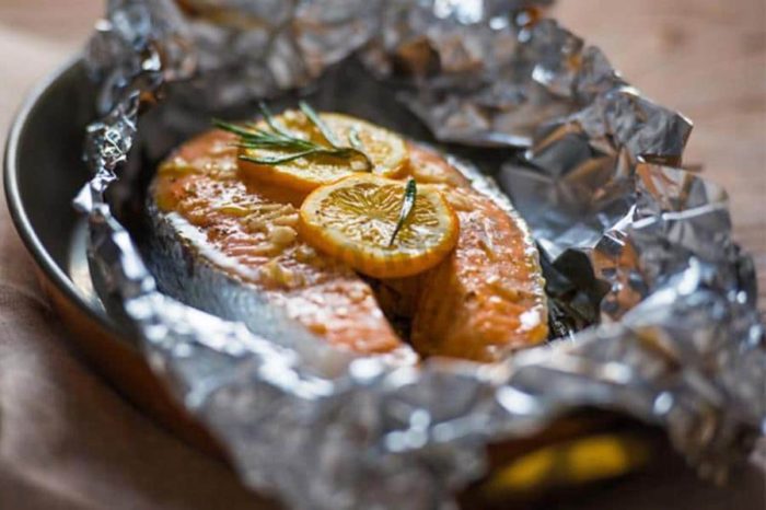 кижуч запеченный в фольге с лимоном 