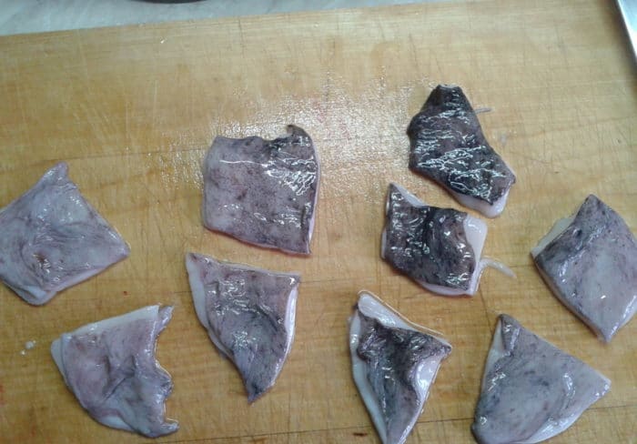 кусочки осьминога