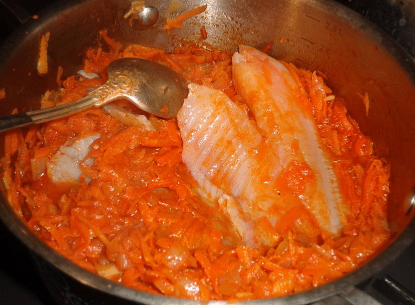 рыба в маринаде с морковью
