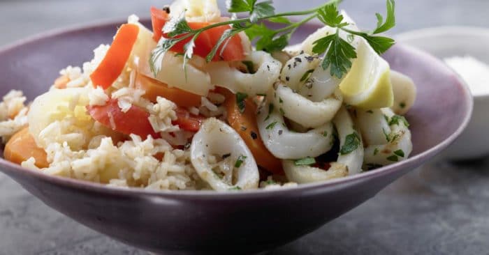 ризотто с кальмаром 