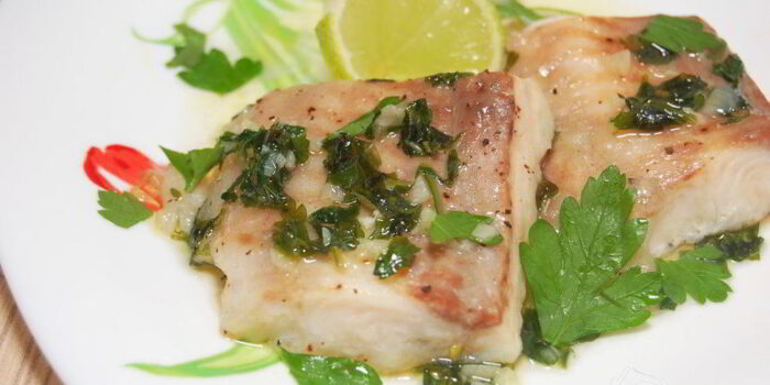 рыба под мятным соусом