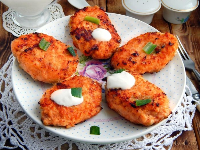 котлеты из горбуши с творогом 