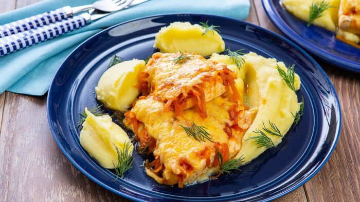 рыба с картофелем и яйцами 