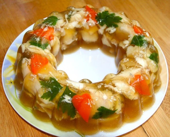 заливное из судака с морковью 