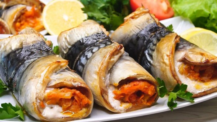 рулеты из скумбрии в духовке 