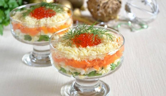 салат с отварной горбушей 
