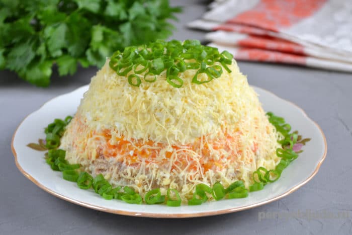 салат с печенью трески
