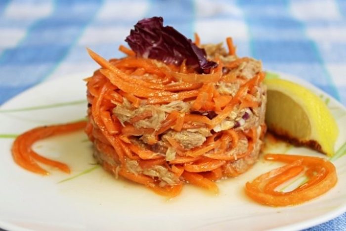 салат с тунцом