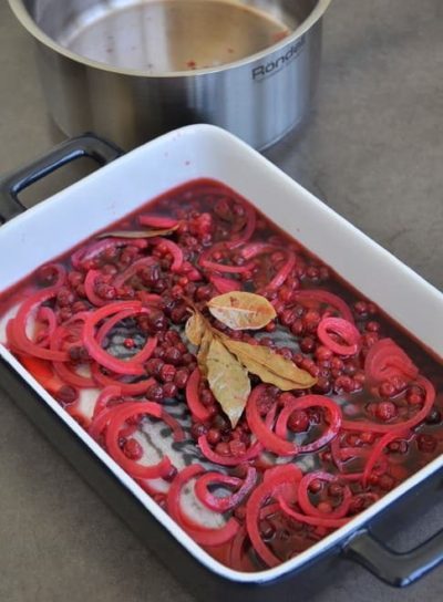 маринад для скумбрии с клюквой 