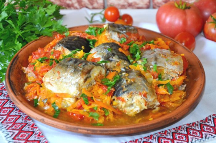 лакедра тушеная с овощами в мультиварке