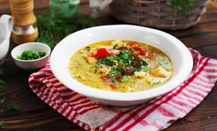вкусный суп с лососем 