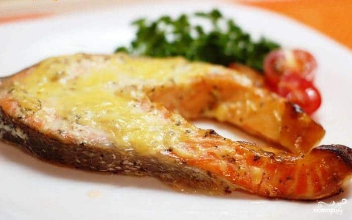 судак под сырной корочкой 