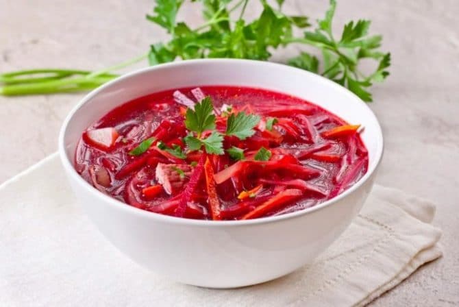 свекольник с семгой 