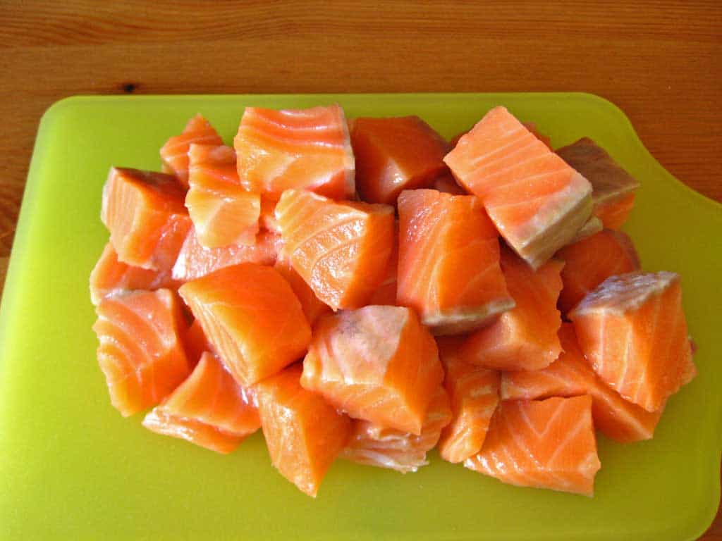 кусочки семги