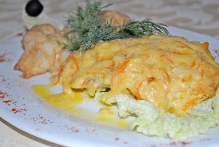 треска с сыром 